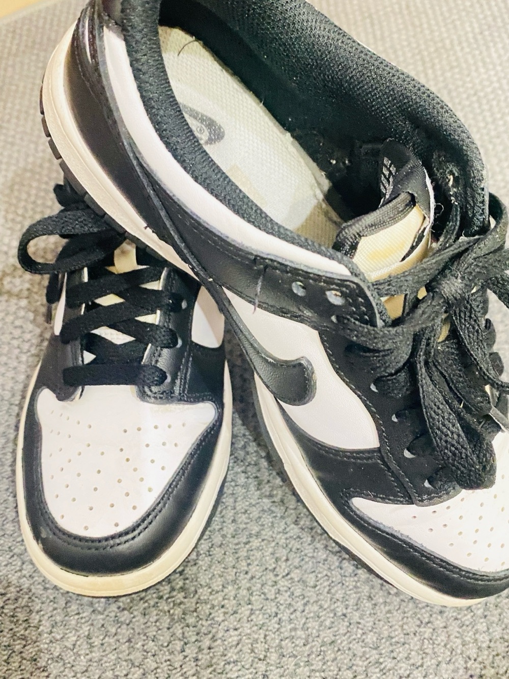 Nike Women’s Black and White Low-Top Sneakers with Swoosh
